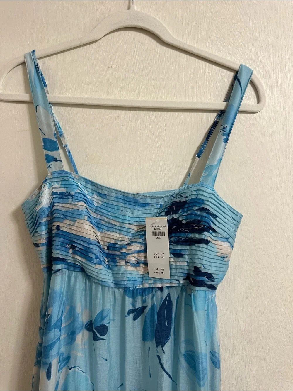 Abercrombie Light Blue Floral Maxi Sundress - Sleeveless Summer Dress